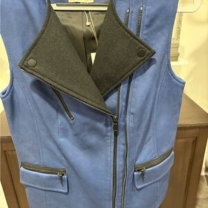 Rebecca Taylor Blue Moto Vest